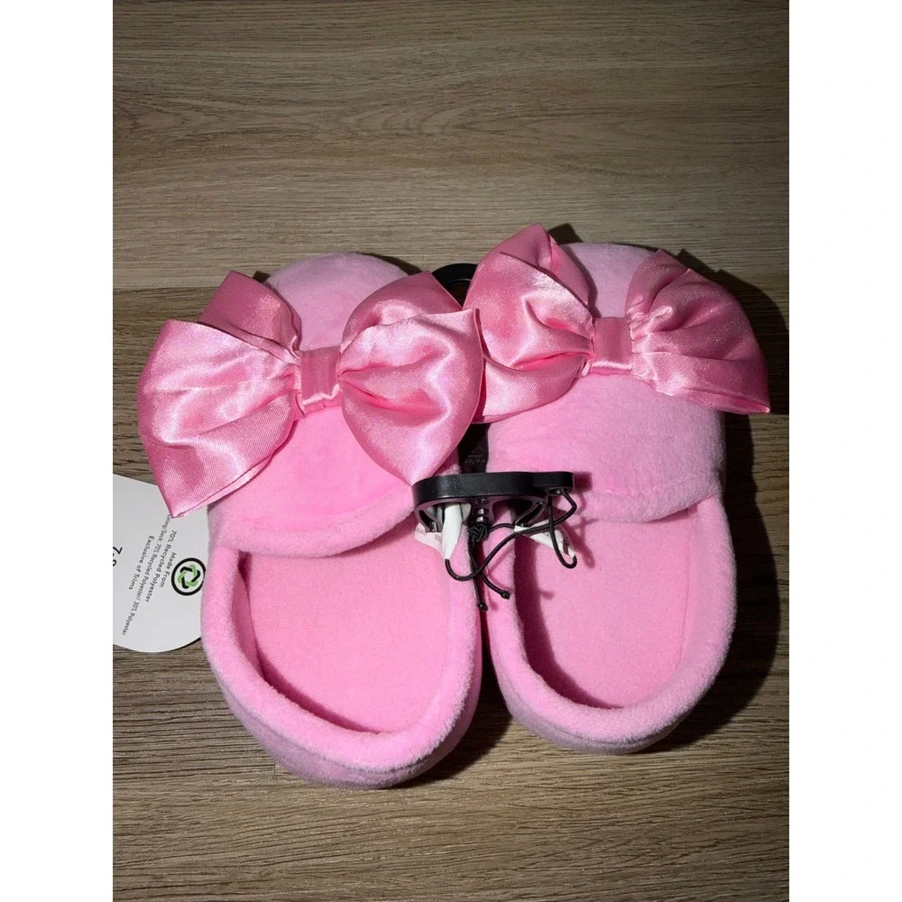 Toddler girl bow slippers 7/8